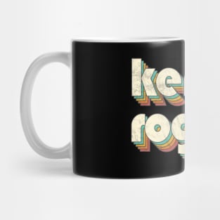 Retro Vintage Rainbow Kenny Letters Distressed Style Mug